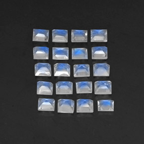 Pietra di luna arcobaleno naturale bianco da 2,44 ct, trasparente, trasparente/traslucido