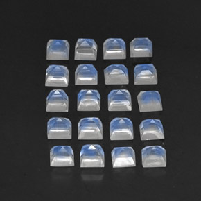 Pietra di luna arcobaleno naturale blu da 3,88 ct, trasparente, trasparente/traslucido
