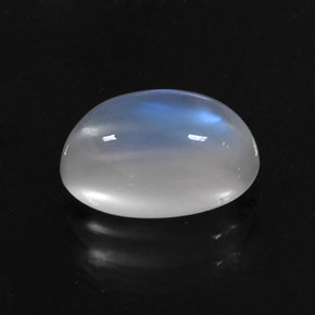 Pietra di luna arcobaleno naturale bianco da 2,79 ct, taglio ovale, trasparente