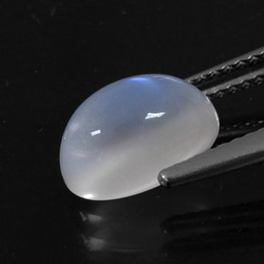 Pietra di luna arcobaleno naturale bianco da 2,75 ct, taglio ovale, trasparente