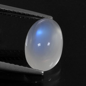 Pietra di luna arcobaleno Blu bianco naturale da 2.81 ct, Taglio ovale, Trasparente