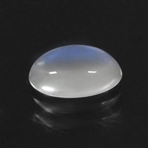 Pietra di luna arcobaleno naturale bianco da 1,09 ct, taglio ovale, trasparente