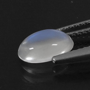 Pietra di luna arcobaleno naturale bianco da 1,09 ct, taglio ovale, trasparente