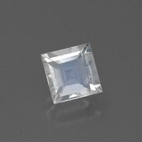 Pietra di luna arcobaleno naturale bianco da 0,47 ct, quadrato, trasparente