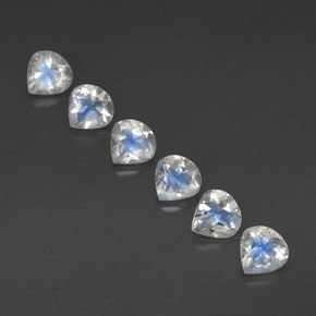 Pietra di luna arcobaleno naturale bianco da 2,37 ct, taglio a pera, trasparente