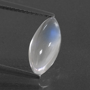 Pietra di luna arcobaleno naturale bianco da 1,92 ct, marchesa, trasparente