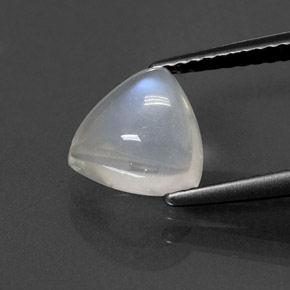 Pietra di luna arcobaleno naturale bianco da 1,85 ct, trillion, trasparente