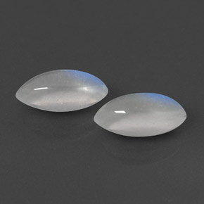 Pietra di luna arcobaleno naturale bianco da  ct, marchesa, trasparente