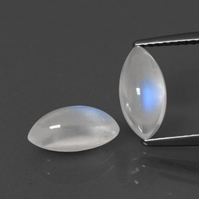 Pietra di luna arcobaleno naturale bianco da  ct, marchesa, trasparente