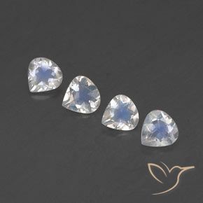 1.37ctw Naturale Bianco bluastro Pietra di luna arcobaleno, Forma a pera, Trasparente