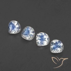 1.51ctw Naturale Bianco bluastro Pietra di luna arcobaleno, Forma a pera, Trasparente