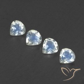 1.33ctw Naturale Bianco bluastro Pietra di luna arcobaleno, Forma a pera, Trasparente