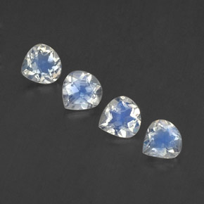 Pietra di luna arcobaleno naturale bianco da 1,47 ct, taglio a pera, trasparente