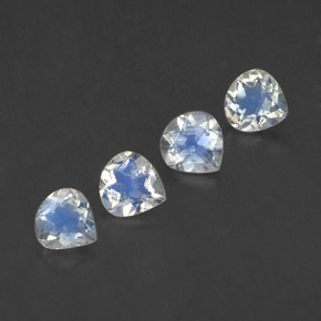 Pietra di luna arcobaleno naturale bianco da 1,47 ct, taglio a pera, trasparente
