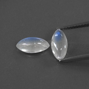 Pietra di luna arcobaleno naturale bianco da  ct, marchesa, trasparente