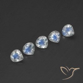 1.52ctw Naturale Bianco bluastro Pietra di luna arcobaleno, Forma a pera, Trasparente