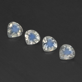 Pietra di luna arcobaleno naturale bianco da 1,30 ct, taglio a pera, trasparente