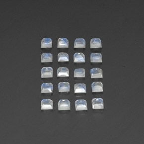 Pietra di luna arcobaleno naturale bianco da 2,60 ct, trasparente, trasparente/traslucido