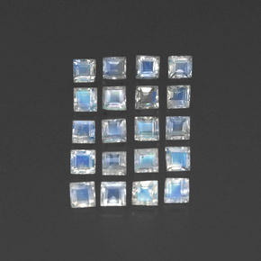 Pietra di luna arcobaleno naturale bianco da 2,68 ct, trasparente, trasparente/traslucido