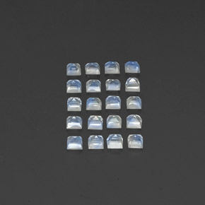 Pietra di luna arcobaleno naturale bianco da 2,68 ct, trasparente, trasparente/traslucido