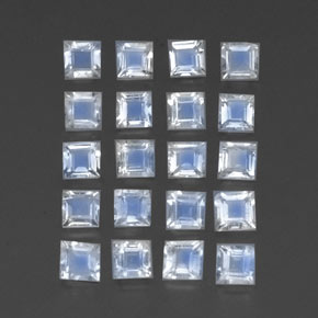 Pietra di luna arcobaleno naturale bianco da 2,44 ct, trasparente, trasparente/traslucido