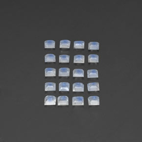 Pietra di luna arcobaleno naturale bianco da 2,44 ct, trasparente, trasparente/traslucido
