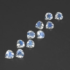 Pietra di luna arcobaleno naturale bianco da 2,84 ct, taglio a pera, trasparente