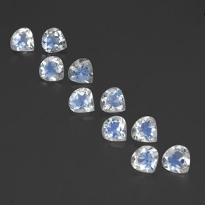 Pietra di luna arcobaleno naturale bianco da 3,61 ct, taglio a pera, trasparente