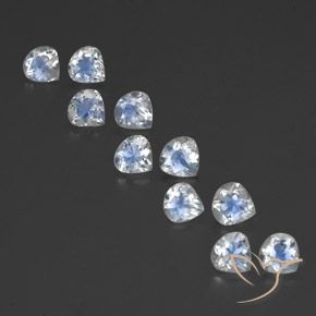 3.77ctw Naturale Bianco bluastro Pietra di luna arcobaleno, Forma a pera, Trasparente
