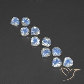 4.05ctw Naturale Bianco bluastro Pietra di luna arcobaleno, Forma a pera, Trasparente