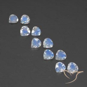 3.16ctw Naturale Bianco bluastro Pietra di luna arcobaleno, Forma a pera, Trasparente
