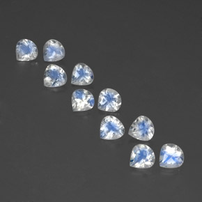 Pietra di luna arcobaleno naturale bianco da 3,85 ct, taglio a pera, trasparente