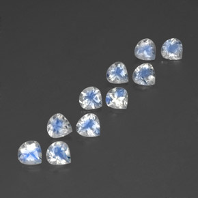 Pietra di luna arcobaleno naturale bianco da 3,85 ct, taglio a pera, trasparente