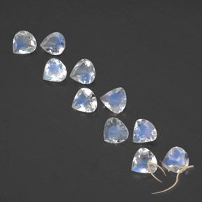 2.73ctw Naturale Bianco bluastro Pietra di luna arcobaleno, Forma a pera, Trasparente