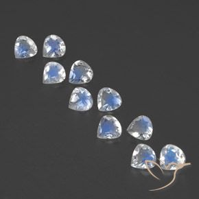 2.82ctw Naturale Bianco bluastro Pietra di luna arcobaleno, Forma a pera, Trasparente