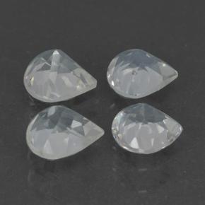 Pietra di luna arcobaleno naturale bianco da 1,45 ct, taglio a pera, trasparente