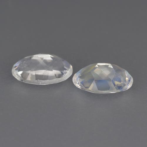 Pietra di luna arcobaleno naturale bianco da 0,79 ct, taglio ovale, trasparente