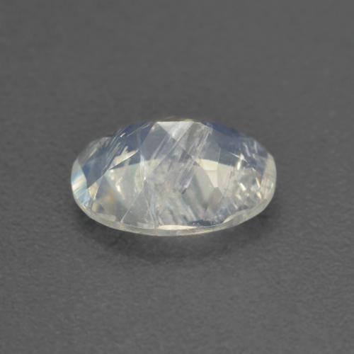 Pietra di luna arcobaleno naturale bianco da 0,92 ct, taglio ovale, trasparente