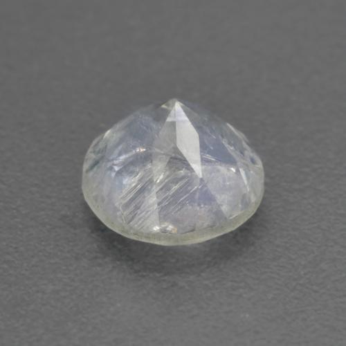 Pietra di luna arcobaleno Bianco bluastro naturale da 0.80 ct, Taglio rotondo, Trasparente