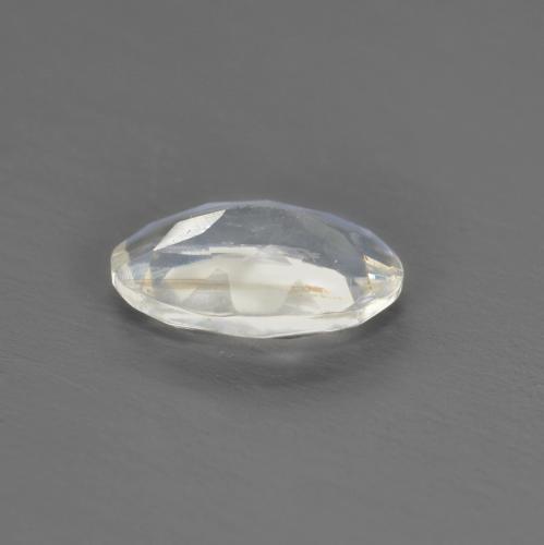 Pietra di luna arcobaleno Bianco bluastro naturale da 0.40 ct, Taglio ovale, Trasparente