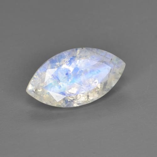 Pietra di luna arcobaleno naturale bianco da 1,85 ct, marchesa, trasparente