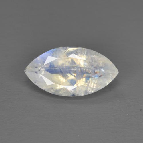 Pietra di luna arcobaleno naturale bianco da 1,79 ct, marchesa, trasparente