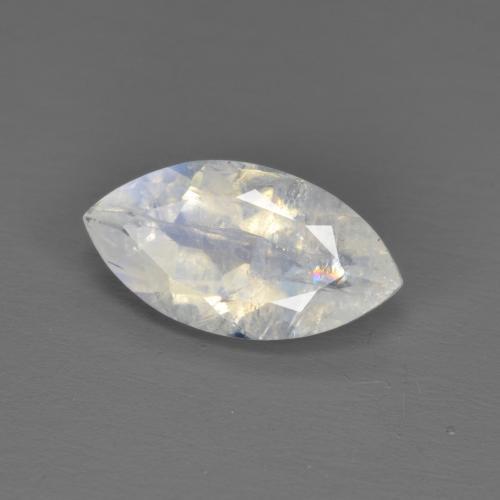 Pietra di luna arcobaleno naturale bianco da 1,79 ct, marchesa, trasparente
