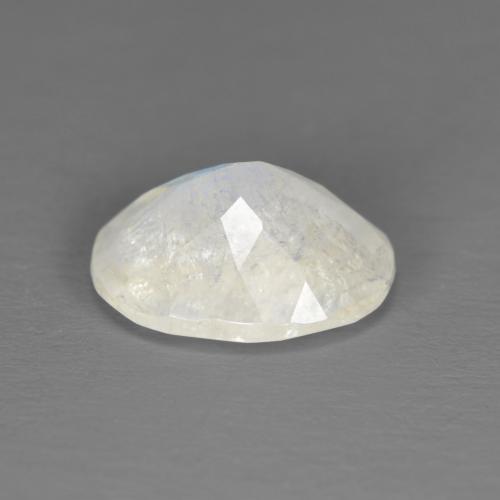Pietra di luna arcobaleno naturale bianco da 2,25 ct, taglio ovale, traslucido