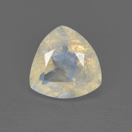 Pietra di luna arcobaleno naturale bianco da 1,43 ct, trillion, trasparente