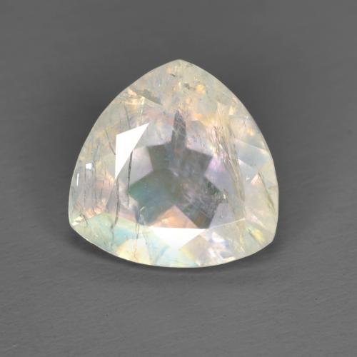 Pietra di luna arcobaleno Multicolore Bianco naturale da 1.96 ct, Taglio trillion, Trasparente