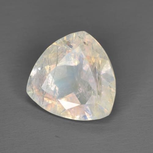 Pietra di luna arcobaleno Multicolore Bianco naturale da 1.96 ct, Taglio trillion, Trasparente