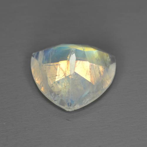 Pietra di luna arcobaleno Multicolore Bianco naturale da 1.96 ct, Taglio trillion, Trasparente