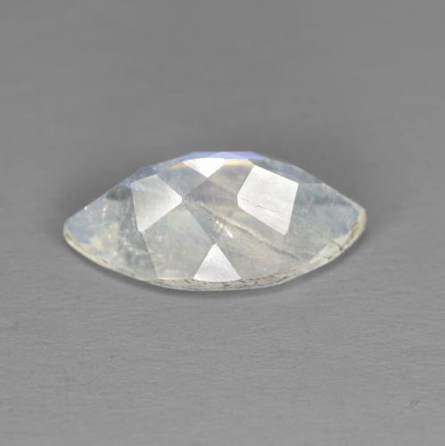 Pietra di luna arcobaleno naturale bianco da 2,62 ct, marchesa, traslucido