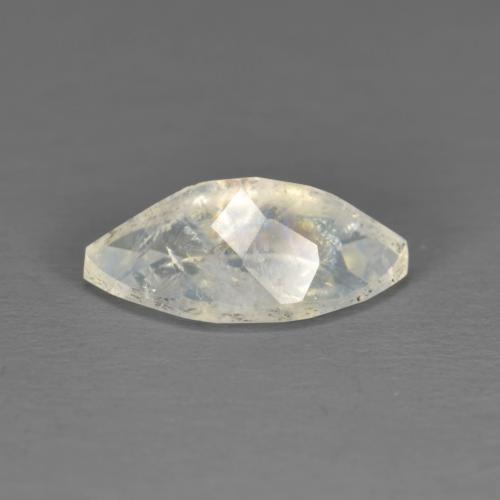 Pietra di luna arcobaleno naturale bianco da 1,73 ct, marchesa, traslucido